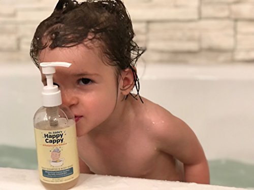 Dr. Eddie's Happy Cappy Daily Shampoo & Body Wash for Children, Soothes Dry, Itchy, Irritated, Sensitive Skin, Dermatologist Tested, Fragrance Free, Dye Free, Sulfate Free, 8 oz