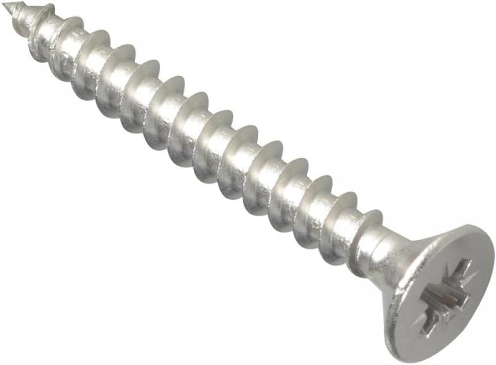 ForgeFix Multi-Purpose Single Thread Screws 5.0 x 40mm A2 Stainless Steel Box