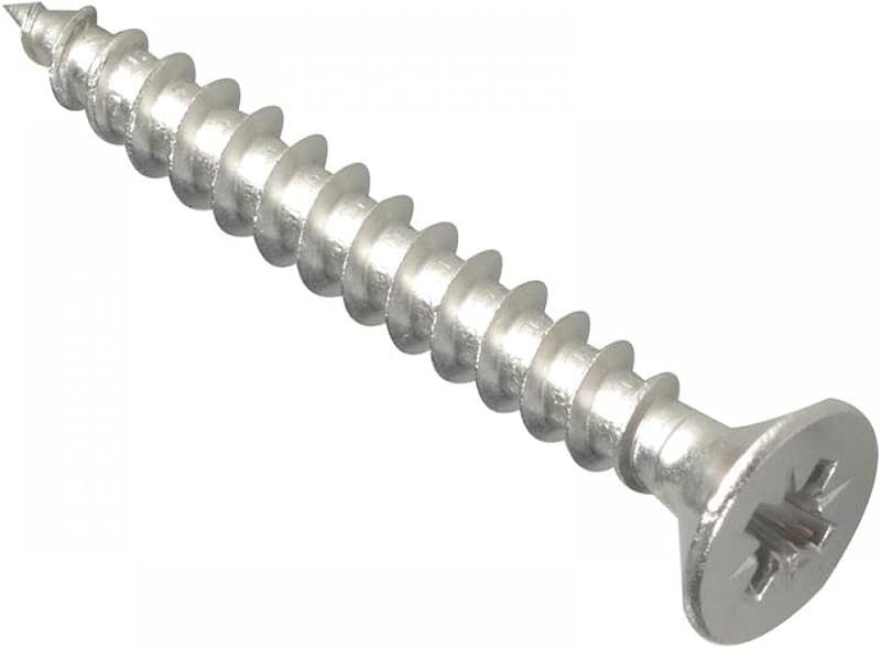 ForgeFix Multi-Purpose Single Thread Screws 5.0 x 40mm A2 Stainless Steel Box