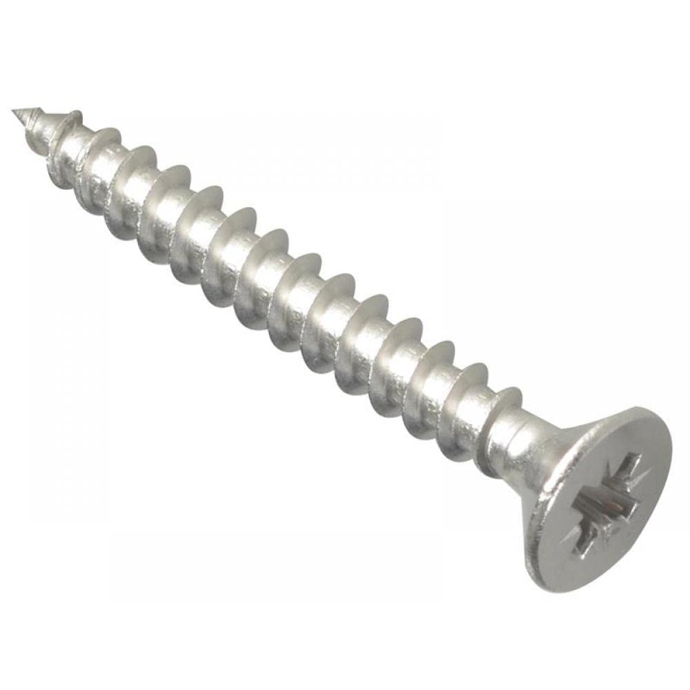ForgeFix Multi-Purpose Single Thread Screws | 5.0 x 40mm | A2 Stainless Steel | Box 200