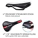 wushang Comfortable Men Women Bike Saddle with Taillight, Universal Fit Saddles Waterproof Bicycle Seat Soft Shockproof Road Bike Saddlethumb 4