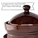 TSM Products Polish Fermenting Crock with Stone Weights, 5 L, Burnt Sienna