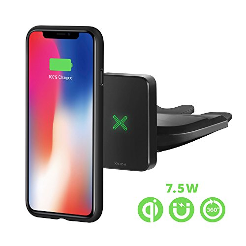 Xvida magnetic qi wireless charger cd-slot mount 7.5/15…