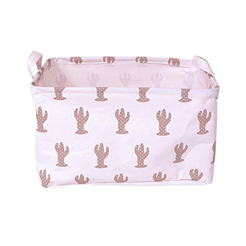 Rectangular Fabric Storage Box Collapsible Storage Basket Waterproof Coating Storage Bin with Handles for Home Organization,Toy Organizer,Shelf Basket