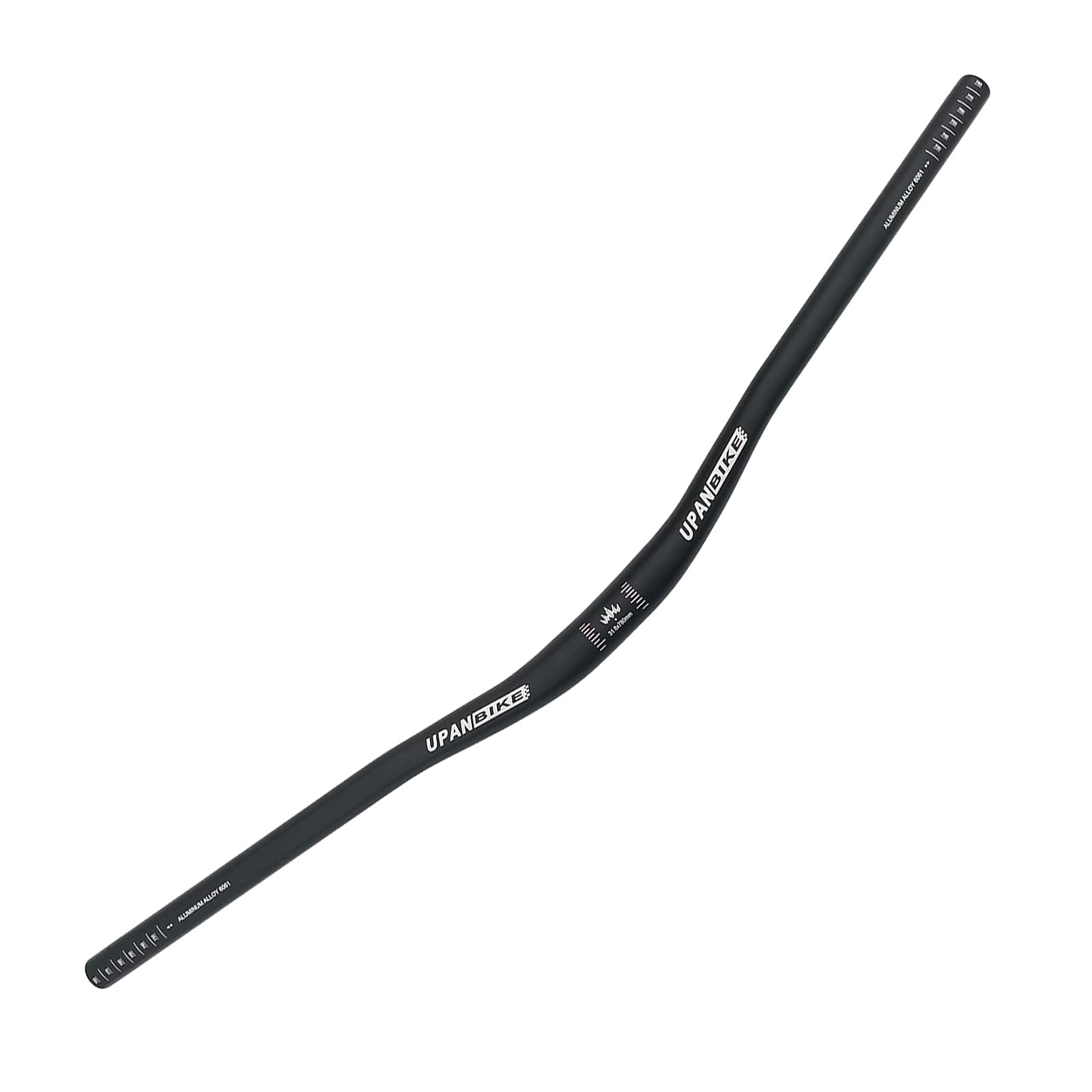 UPANBIKE φ31.8mm MTB Mountain Bike Bicycle Extra Long Handlebar 780mm Riser Bar(780mm,Black)