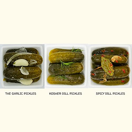 Real Fermented & Probiotic Pickles for Gut Health BEST PICKLE BUNDLE (3 PACK) by Olive My