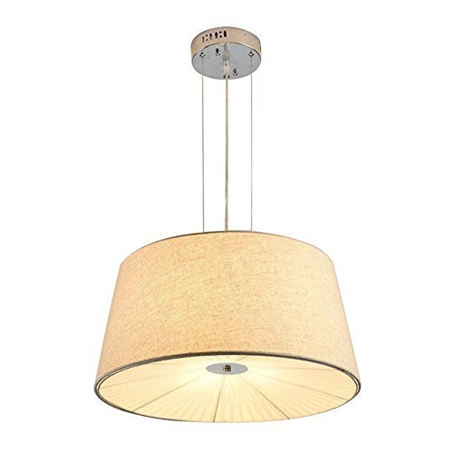 YRE Moderne Stoff Kronleuchter Deckenlampe mit 3 hellen Zeichnung Linie Bezugsstoff Schatten Wohnzimmer Deckenlampe Restauran