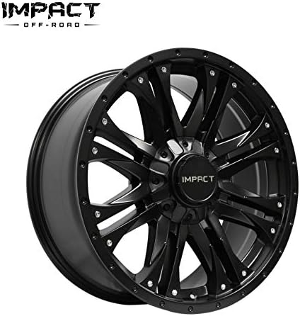 Impact Off Road Rims Wheels 18x9" 6x139.7mm/6x5.5" 6x135mm/6x5.3" +18mm Satin Black