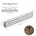 Moreplus Motion Sensor Lights, 10 LED Battery Operated Portable Wireless Motion Nightlight Stick-on with Magnetic Strip for Cabinet Night Stairway Closet Light Bar (White, 3 Pack)