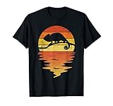 Chameleon shirt 70s vintage retro sunset reptile