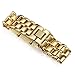Soleasy@ 8-LED Blue Light Digit Stainless Steel Bracelet Wrist Watch Gold WTH0353