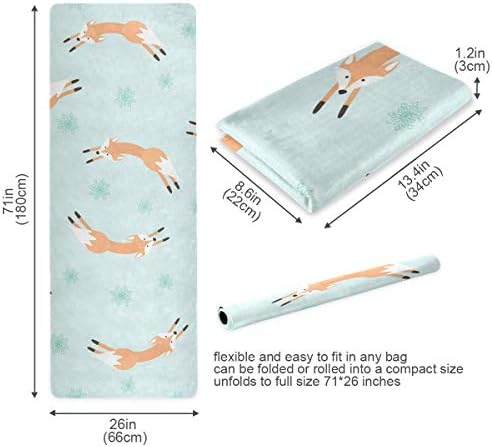 Makiku ヨガマット 狐柄 アニメ ブルー 厚さ1mm 幅広180 66cm ピラティス トレーニング フィットネス エクササイズマット 滑り止め 軽量 収納バッグ付き B0219z63 1 6円 人気海外一番 100 品質保証 全品送料無料 即日出荷 Sale開催中