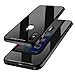 KADES Compatible for iPhone X Case Protective Tempered Glass Case with Premium Shockproof and Anti-Scratch Phone Case Compatible for Apple iPhone X - Black