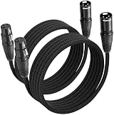 SONICAKE XLR Microphone Cable 2 Pack 10ft Nylon Braided Male to Female view 2