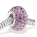 Sterling Silver Jan-Dec Birthstone Charm Beads Swarovski Crystal Elements fit All Charm Bracelets Women Girls Mother's Gifts