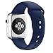 Huanlong 42mm New Soft Silicone Sport Style Replacement Iwatch Strap Band for Apple Wrist Watch Series 1/2/3(Midnight Blue 42mm M/L)
