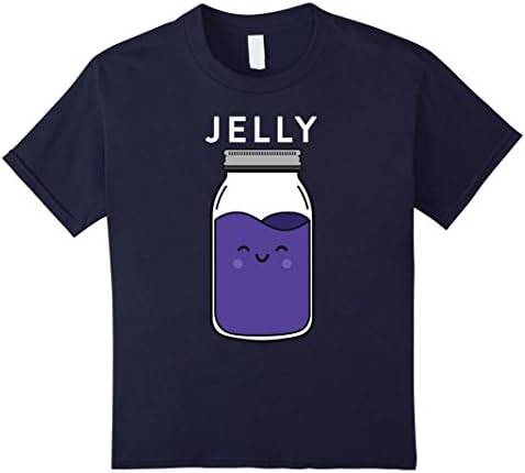 Kids Peanut Butter Jelly Matching BFF Best Friend T Shirts Tees 6 Navy