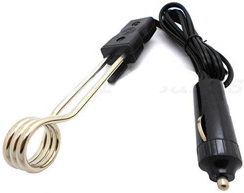 5" Water Heater 12V Electric Immersion Element - 120 Watts Portable Travel Heater Water for Coffee, Tea, Soup - Thumbnail 5