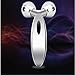 3D-Roller Facial Massager - Face Lift Tool Firming Beauty Massage Body Face Massager Mask Spa Y-Shape Microcurrent Slimming Dual Balls Roller, Face Lift, Skin Tightening, Smooth Fine Lines Silver
