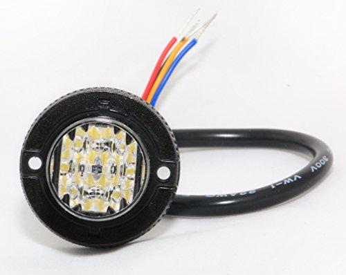 Abrams SAE Class-1 Impact 6 (White/White) 18W - 6 LED Emergency Vehicle Truck LED Hideaway Surface Mount Strobe Warning Light