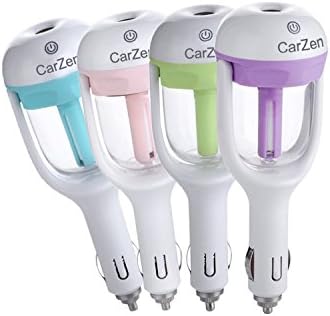 Carzen Electric Portable Mini Ultrasonic Humidifier &amp; Essential Oils Aroma Car Diffuser (Purple)