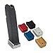 Heavy Extended Aluminum Magazine Base Plate Blue Pink Red Black Silver Black (Black, 9mm/.40 cal/.357)