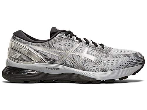 ASICS Men's Gel-Nimbus 21 Platinum Running Shoes, 10.5M, Sheet Rock/Silver