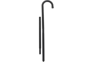 Beaupretty Costume Cane Shepherds Costume Crook Staff Shepherd Hook Cane Plastic Walking Cane Prop Stick for Halloween Party Cosplay Black