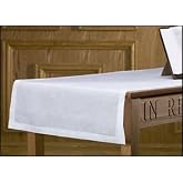 Christian Brands Altar Runner 100% Linen 100% Linen 24 x 62' L, White