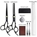 Hair Cutting Scissors Set, Professional Barber Hair Salon Household Children's Stainless Steel Shear Bangs Artifact Thinning Hairdressing Shear with Leather Case (Black)