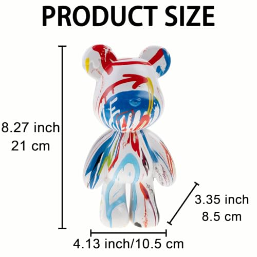 Coniuty - Bear Statue, Resin Animal Figurine, Home Decor, Art Figure for Office, Living Room, Bedroom, Book Shelf, TV Cabinet, Desk (Modern Decoration)