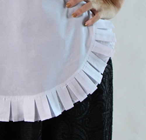 French Maid or Waitress White Headband & Apron Costume Accessory Set - Thumbnail 4