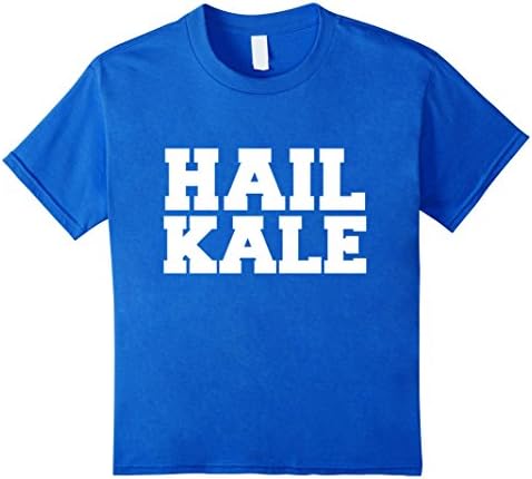 Kids Hale Kale Funny Tshirt Vegan Vegetarian Herbivore Foodie 12 Royal Blue