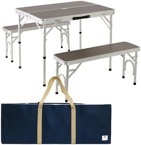 クイックキャンプ アウトドア 折りたたみテーブルセット 4人用 収納袋付き モダンブラウン Alpt 90bset クイックキャンプ テーブル チェアセット Amazon