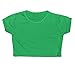New Tween Kids Girls Neon Fluorescent Plain Short Sleeves Crop Belly Tops Dance Wear Gymnastic Fancy Dress AGE: 5 -13 YEARS