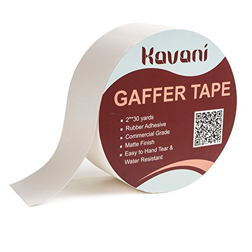 KAVANI Premium Gaffer Tape with Rubber Adhesive 2inch X 30yards White