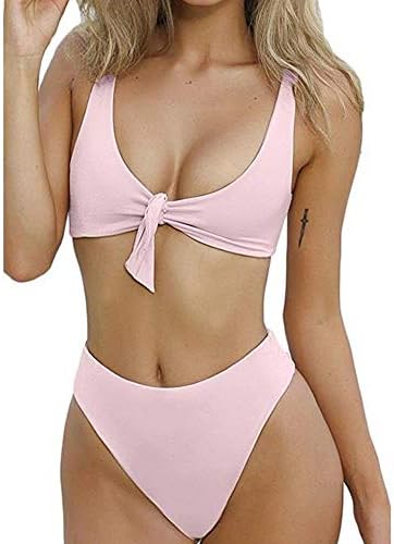 DIOMOR Hot Item Classic Womens Piece of Swimsuit Solid Bowknot Bikini Swimwear Beachwear Bathing Suit Valentine's Day