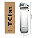 TClian Sport Water Bottle 600ml 20oz, BPA Free Plastic, Flip Top Lid, Opens With 1-Click for Gym, Cycling, Camping (Gay)