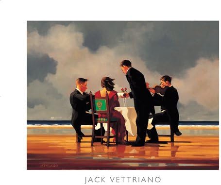 The Singing Butler Jack Vettriano Print Poster Love Romance Dancing Beach 32x24