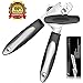Taisk, Manual Can Stainless-Steel Smooth Edge Tin-Opener Ergonomic Anti-Slip Handles Design Oversized Knob to Easy Turn, Larger, Black