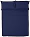 Amazon Basics 4-Piece 400 Thread Count Sheet Set, Queen, Navy, Solid
