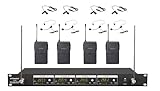 GTD Audio VHF Wireless Microphone System with 4