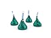 LaetaFood Bag - Hershey's Kisses Milk Chocolate Candy, Green Foils (Pack of 2 Pound)