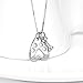 YFN Dog Paw Bone Heart Pendant Sterling Silver Necklace Box Chain 18