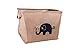 California Home Goods Toy Storage Bin, Playroom Toy Organizer, Shelf Basket for Baby’s and Children’s Toys, Kids Jute Baskets, Elephant