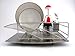 Zojila Rohan Dish Rack, Drain Board and Utensil Holder, Brushed Stainless Steel