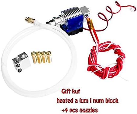 Seajunn 3D-Printer J-head Hotend with Fan for 1.75/3.0mm 12v v6 Direct Filament Wade Extruder 0.2/0.3/0.4mm Nozzle+Volcano kit
