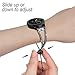 TOYOUTHS Black Bling Jewelry Bracelet Compatible with Samsung Galaxy Watch Band 4 40mm 44mm/Watch 4 Classic 42mm 46mm/Watch 5 40mm 44mm/Watch 5 Pro 45mm/Active 2 40mm 44mm/Watch 3 41mm/20mm watch