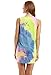 Creabygirls Womens Sleeveless Tie-dye Round Neck Mini Dress(Medium)