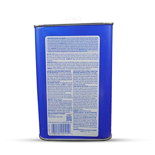 Klean Strip Boiled Linseed Oil 1 Quart with Centaurus AZ Paintbrush